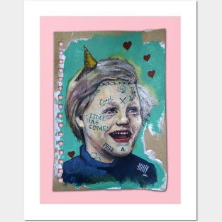 Charlie Bucket Portait | Childhood Daymare Pop Art | Surreal Wonka Magic Oil Painting by Tyler Tilley Posters and Art